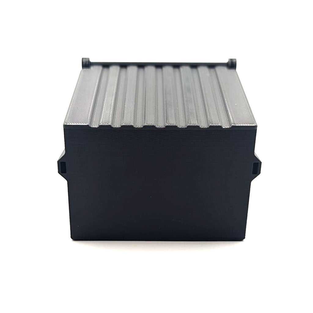 Black 5.18-Inch DabSmarts Single Dumpster stash bin with ribbed lid