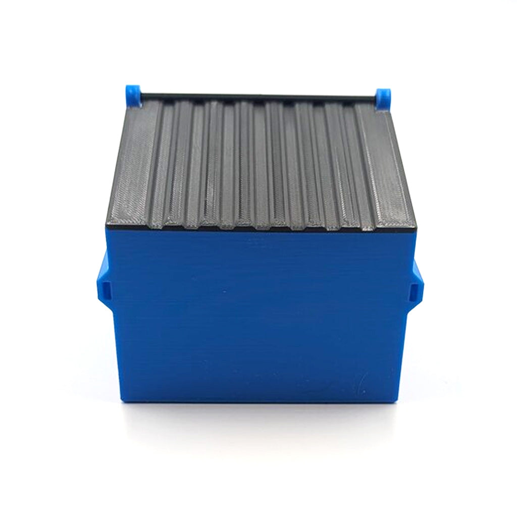 Blue 5.18-Inch DabSmarts Single Dumpster stash bin with ribbed lid