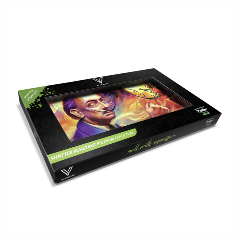 dalirious glass rolling tray in gift box — premium, ready to ship — buy now

