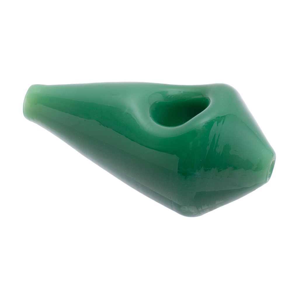 Jade green diamond glass hand pipe for a smooth draw—buy now. 