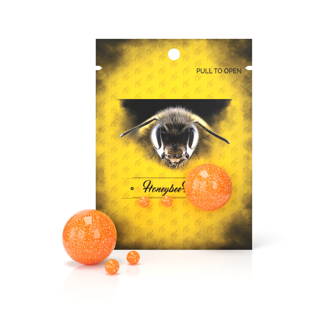 3 Pack of Dichro Neon Orange Dab Marble And 2 Terp Pearl Sets For Auto Spin Banger Packaging View 