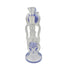 Honeybee Herb Double Chamber Blue Ball Perc Glass Recycler Rig Straight View