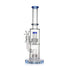 Buy blue-accented double stereo matrix perc bong online from Honeybee Herb
