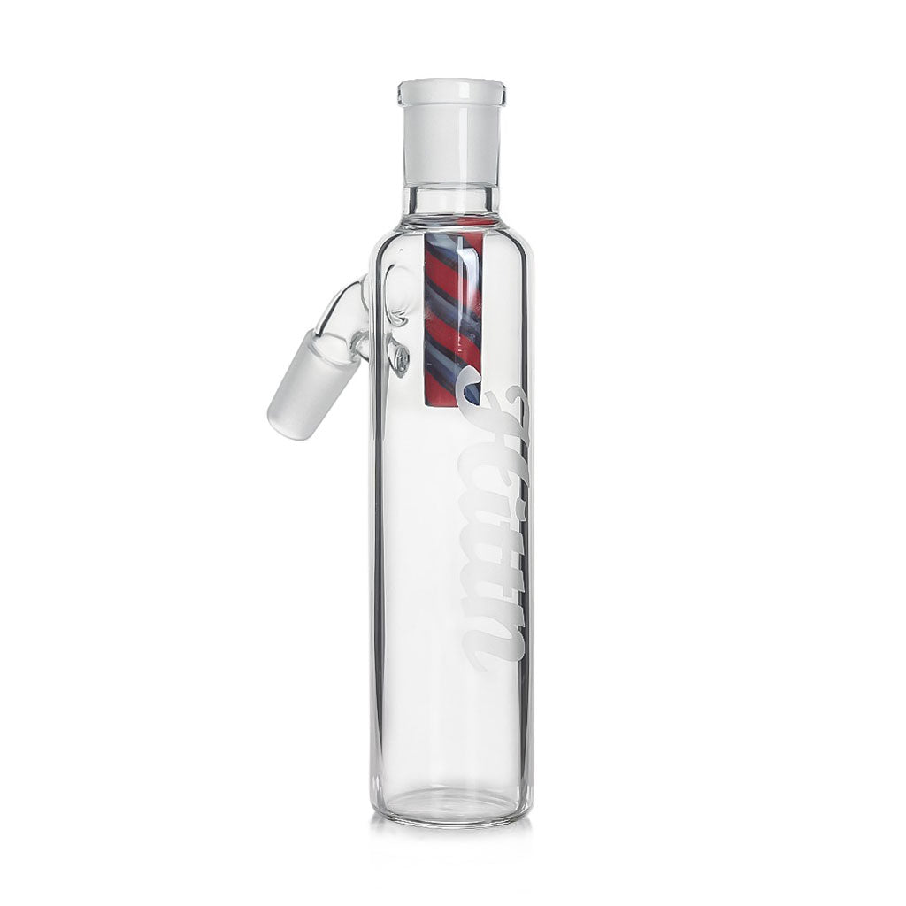  Red Rod Glass Inline Drop Down Ash Catcher for Sale