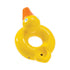 Buy yellow Ducky Life Saver ceramic hand pipe, angled view showing top bowl and carb—order online at Honeybee Herb.