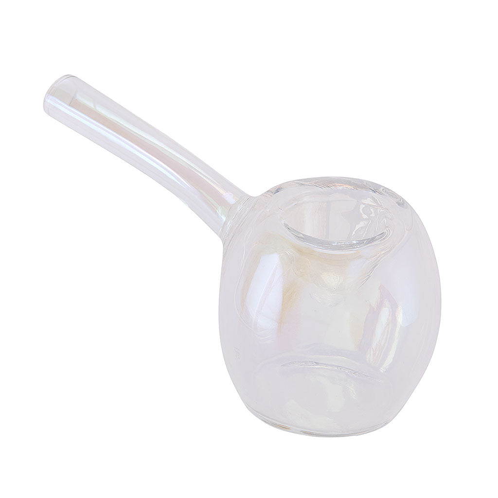 Rainbow electric plating glass hand pipe for sale at Honeybee Herb – premium smoking accessory with durable glass design