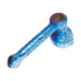 Blue Bears Electroplated Glass Bubbler pipe with unique bear pattern 