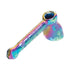 Green Skulls Electroplated Glass Bubbler with skull design finish