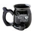 Matte black ceramic Chubby Premium Roast & Toast pipe mug by Fashion Craft.