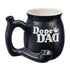 Black ceramic mug with "Dope Dad" text, designed as a pipe for smoking.
