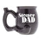 Black ceramic Stoner Dad Chubby Premium Roast & Toast pipe mug by Fashion Craft in a full view.