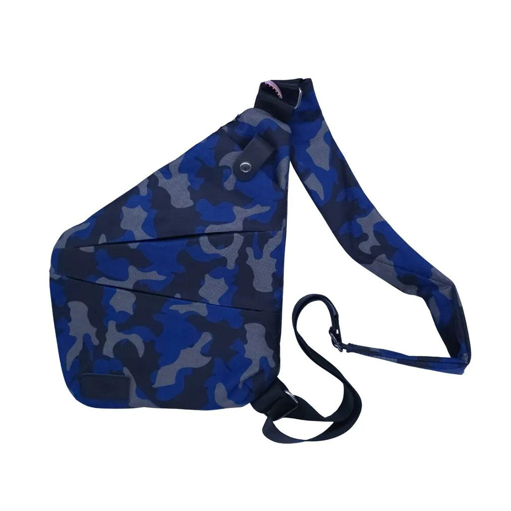 FireBar Labs Blue Camo Smell-Proof Lockable Cross Body Bag Now Available At Honeybee Herb