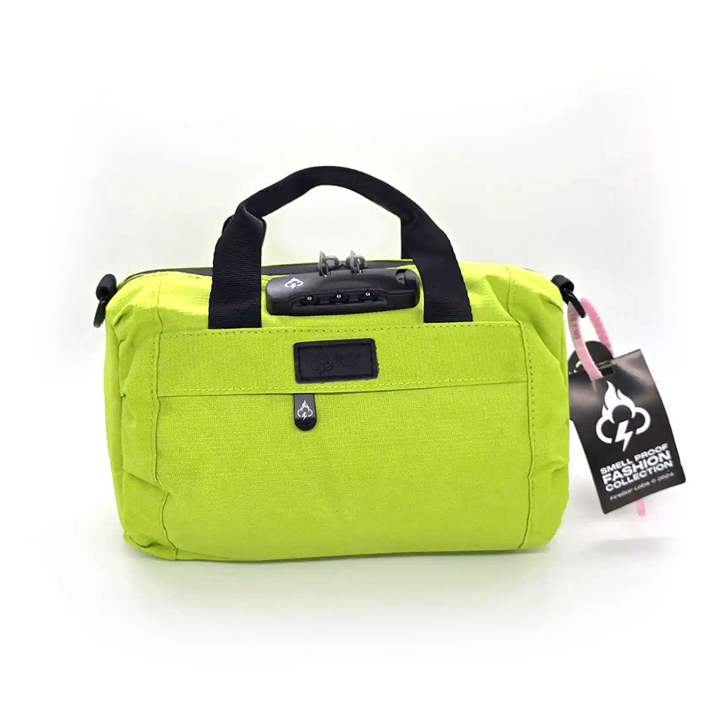 FireBar Labs Festival Green Smell Proof Lockable Mini Duffle Available at Honeybee Herb