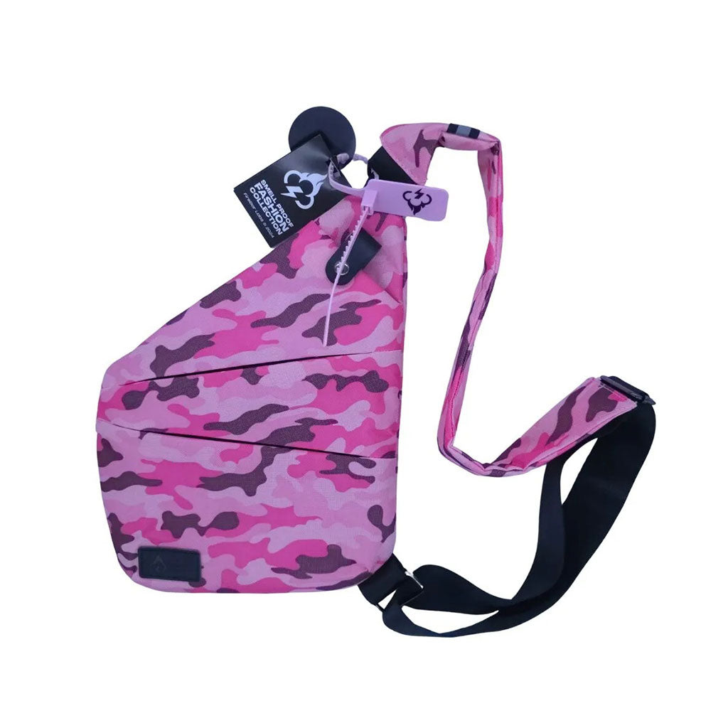 FireBar Labs Pink Camo Smell Proof Lockable Cross Body Bag Now Available At Honeybee Herb