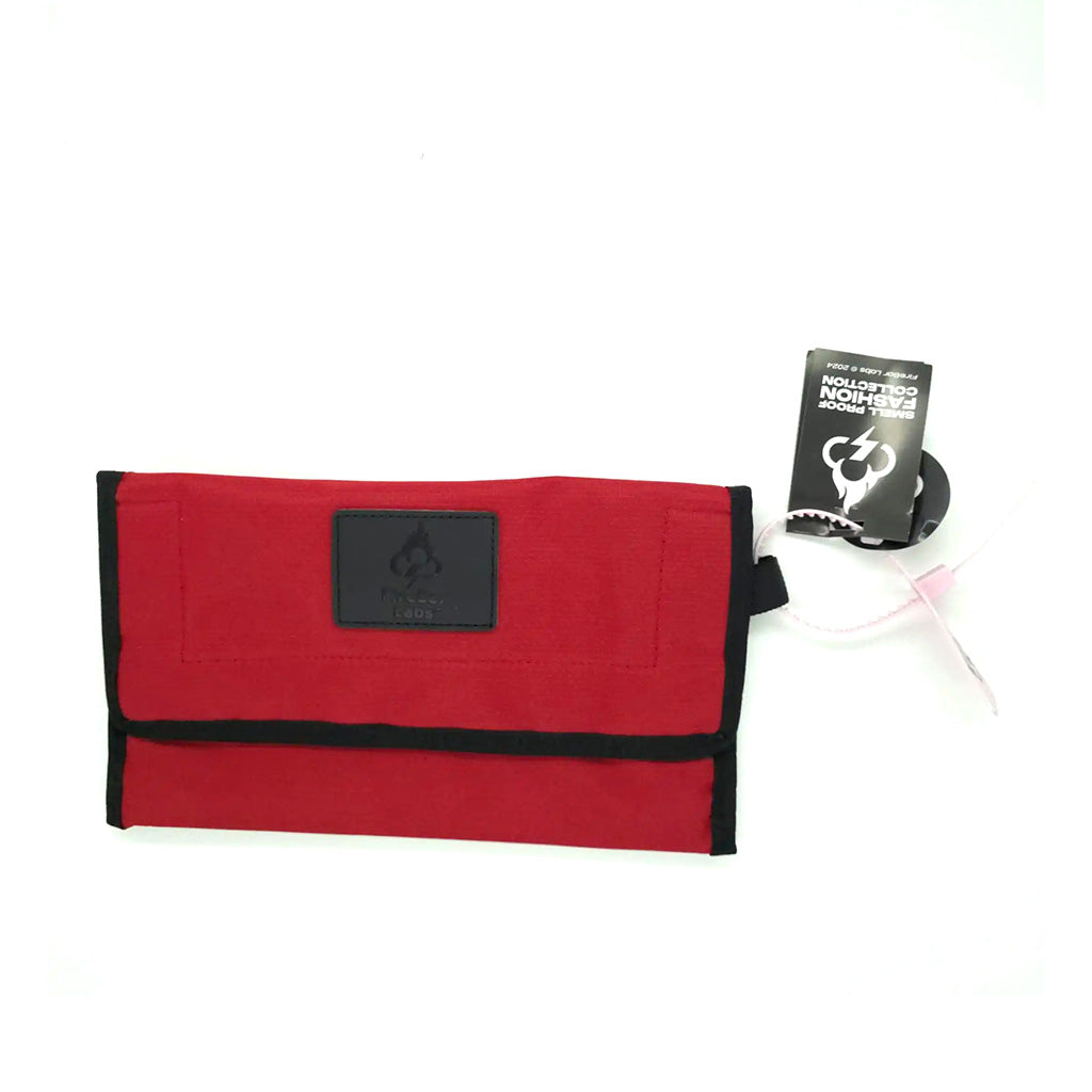 FireBar Labs Ruby Red Smell-Proof Lockable Travel Wallet Available At Honeybee Herb