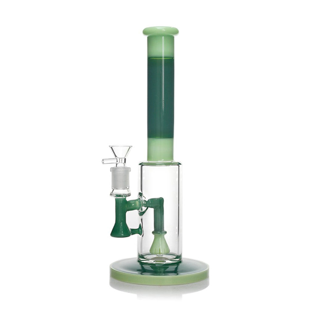 Fixed Cone Perc Tube Bong with Showerhead Slits in Green – Shop Now at Honeybee Herb