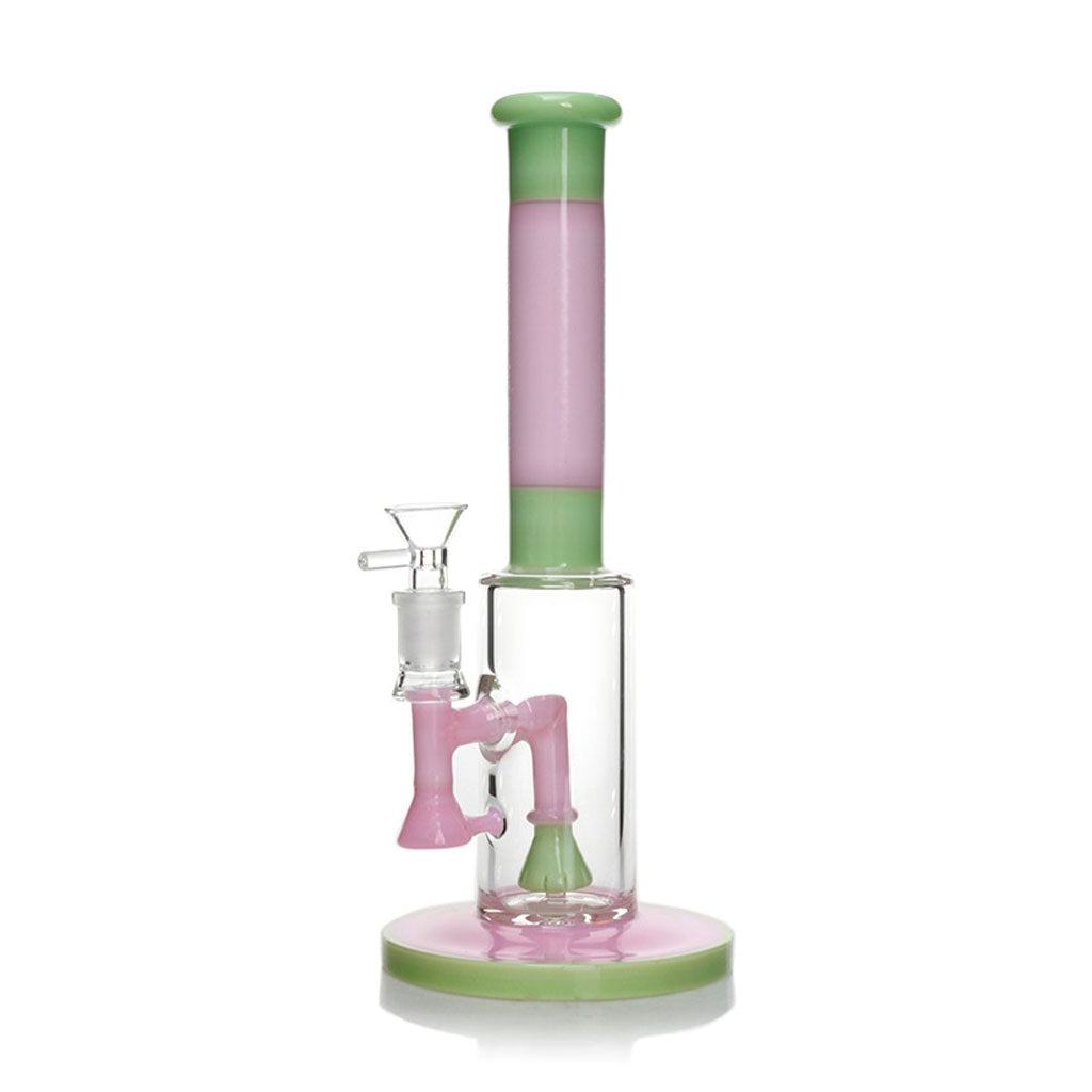 Fixed Cone Perc Tube Bong with Showerhead Slits in Pink – Buy Now at Honeybee Herb