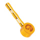 Gold Flat Chamber Aluminum Glass Pipe side view – sleek finish with smooth pull performance. 