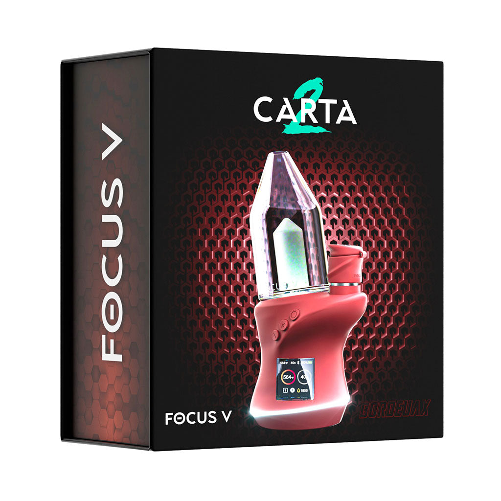 Feature breakdown of Focus V Carta 2 Bordeaux on product box