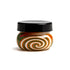 Forest Blaze Rounded Wig Wag Swirl Baller Storage Jar shown with a black lid at Honeybee Herb