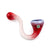 Cherry Milkshake Frit Sherlock Hand Pipe with glossy red tip, milky white stem, and red bowl with soft blue rim available online