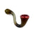 Deep Sea Ember Frit Sherlock Hand Pipe with earthy olive tones, dark red bowl, and blended frit glass styling ready to order online