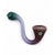 Moss and Merlot Frit Sherlock Hand Pipe with moss green tip, soft lavender stem, and rich merlot brown bowl for online smoke shop buyers