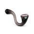 Shadow Glass Frit Sherlock Hand Pipe with smoky black and gray frit glass and a curved sherlock body ready to order online