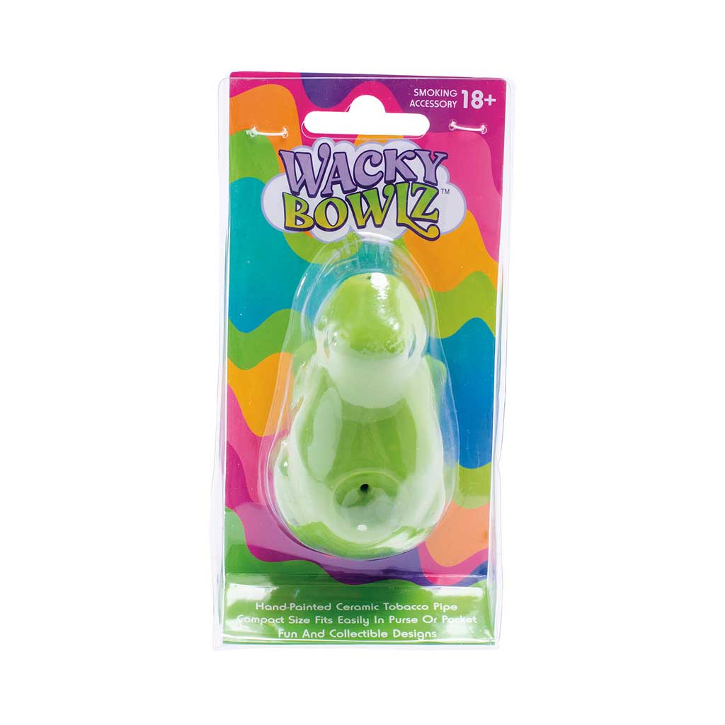 Frog ceramic pipe in retail packaging; purchase online from Honeybee Herb.