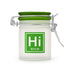 Frosted Glass "HI" Periodic Symbol Stash Jar Available At Honeybee Herb