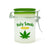 Frosted glass Holy Smoke Airtight Storage Jar with green lid by Ted Miller Innovations, available at Honeybee Herb.
