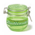 Fujima 500 ml green airtight glass stash jar with clamp lid and “World’s Greatest Budtender” script