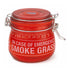Fujima 500 ml airtight glass stash jar with clamp lid showing bold “In Case of Emergency Smoke Grass”