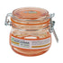 Fujima 500 ml airtight glass stash jar with clamp lid styled like an Orange RX label for herb storage