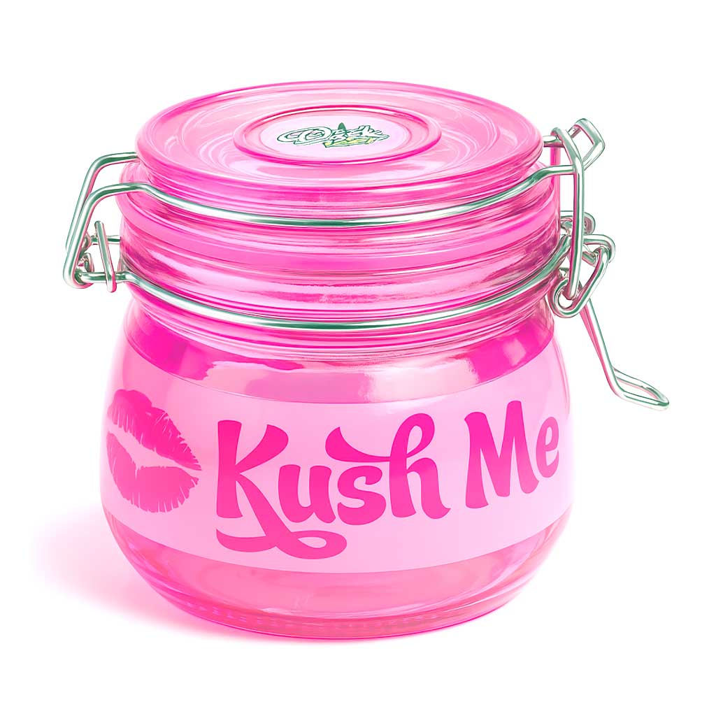 Fujima 500 ml airtight glass stash jar with clamp lid featuring with 