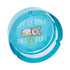 Top View Of 5-Inch Medium Glass Ashtray With Sleeping Corgi And Text “Life Is Ruff Take A Puff”