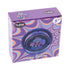 Fujima 5" Glass Ashtray Retail Box With “Drop In” Mushroom Design On A Purple Swirl Background