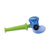 Galoshes Boot Glass Hand Pipe in blue and green for sale online at Honeybee Herb – durable glass smoking pipe