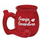 Ganja Grandma Red Chubby Roast and Toast pipe mug with red ceramic body, humorous grandma text, curved handle, and front bowl