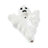 Buy ghost ceramic hand pipe, angled view showing top bowl and carb—order online at Honeybee Herb. 
