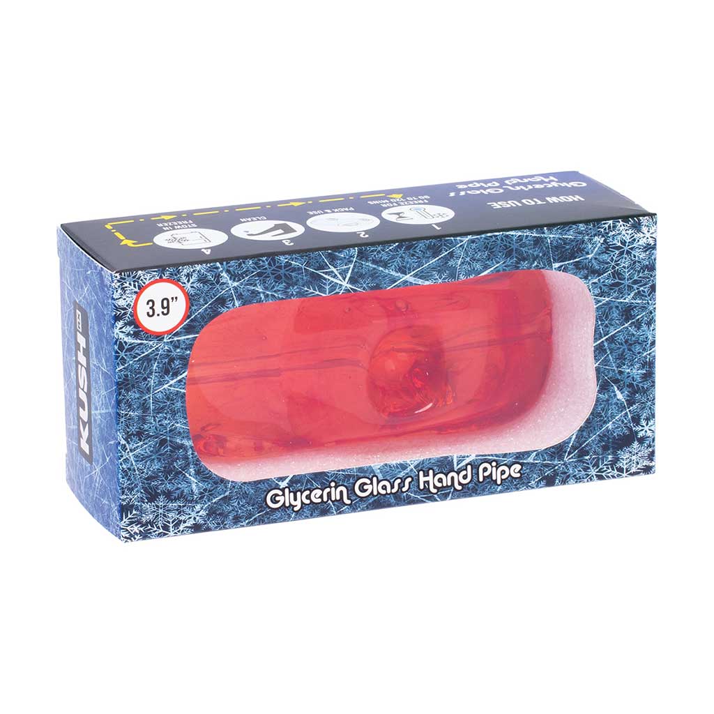 Car-shaped red glycerin glass hand pipe, freeze before use.