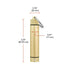  Compact Gold ONGROK airtight aluminum storage keychain dimensions, perfect for pockets and bags—available online. 