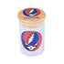 Red Blue Skull Grateful Dead Glass Stash Jar – airtight glass storage container for herbs and accessories