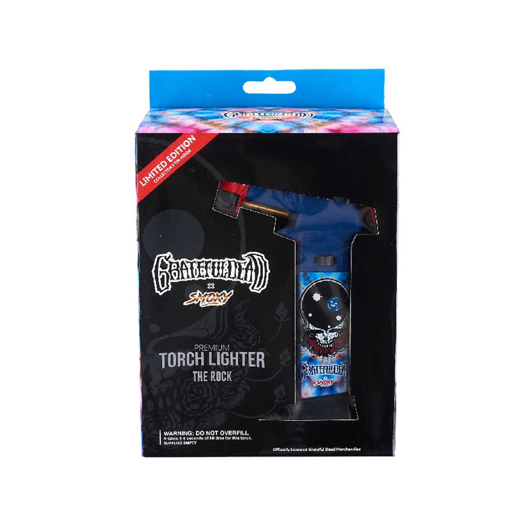 Grateful Dead The Rock Torch – Blue Edition torch lighter in premium retail box by Honeybee Herb