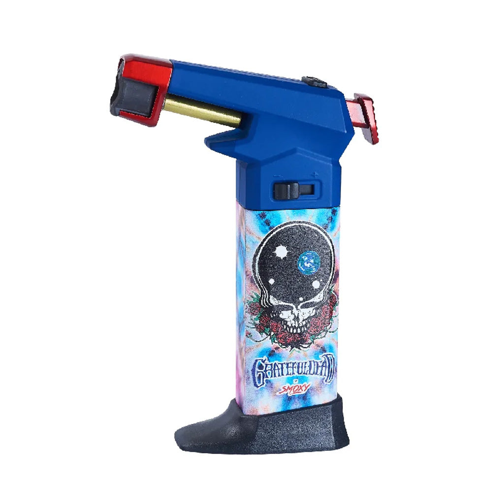Grateful Dead The Rock Torch Blue – refillable butane lighter with skull design and adjustable flame 