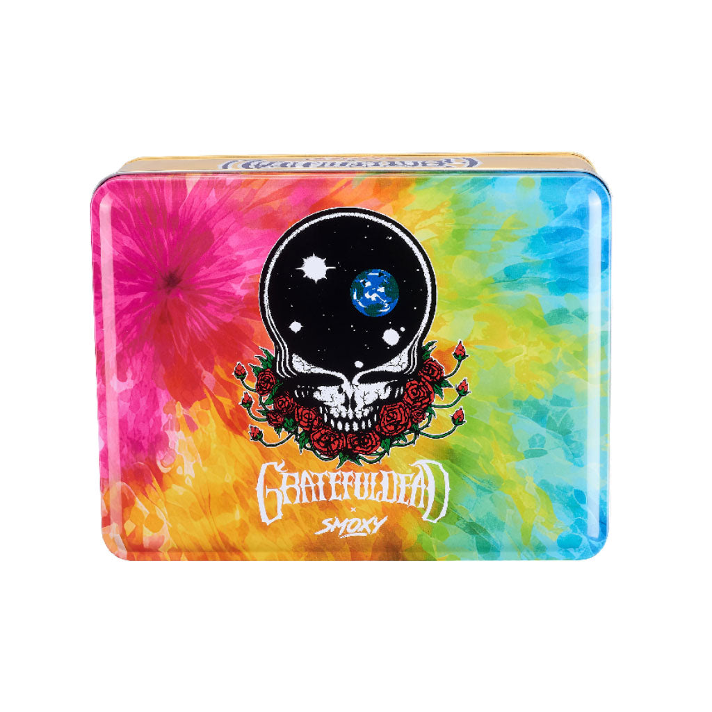  Grateful Dead Vulcan Torch Green Edition tin case with tie-dye skull design