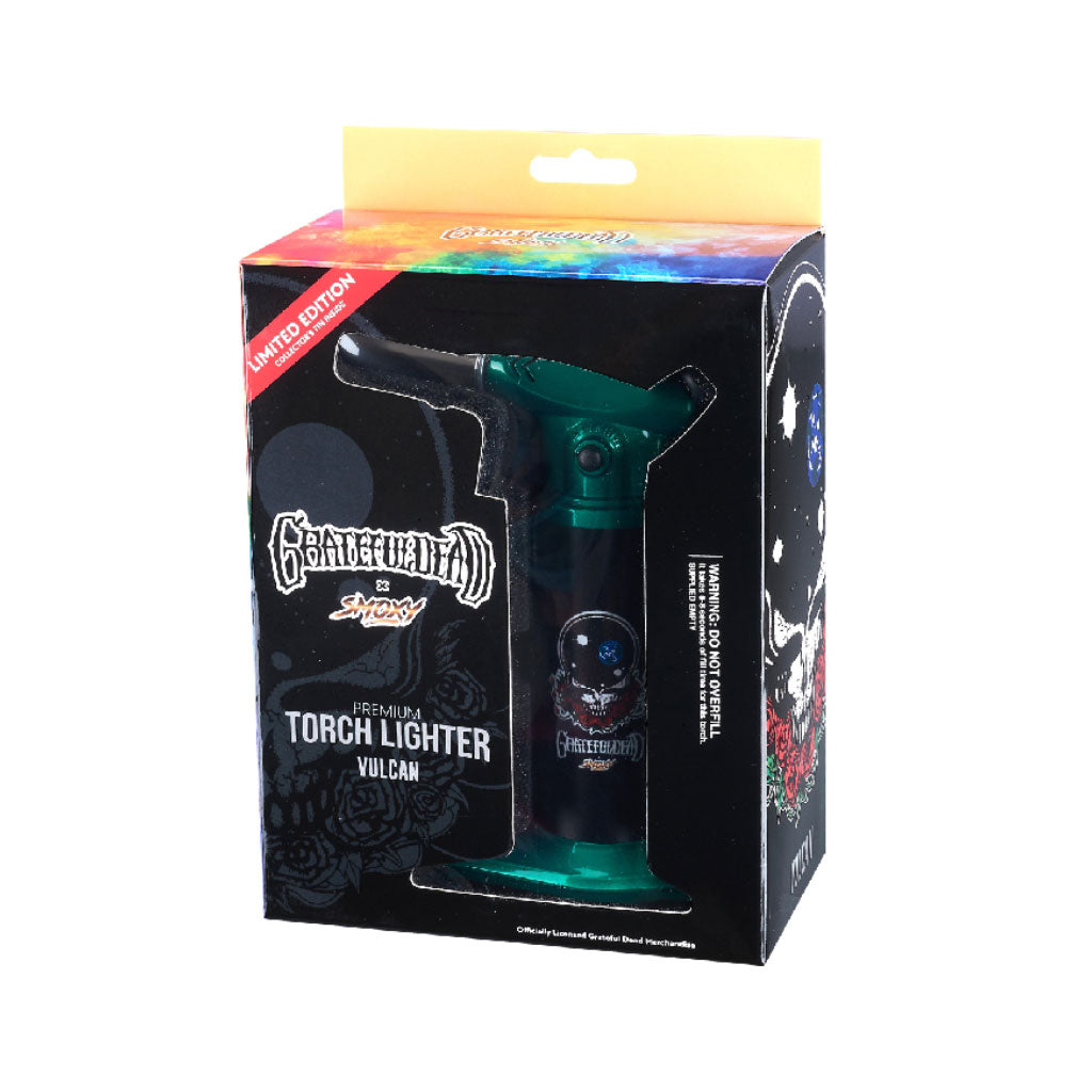 Grateful Dead x Smoky Vulcan Green Torch limited edition retail packaging