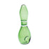 green bowling pin glass hand pipe with curved design and smooth finish, premium glass smoking pipe, available at honeybee herb