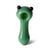 green cute cat ears glass hand pipe with rounded bowl and sleek finish, durable smoking pipe, buy online at honeybee herb