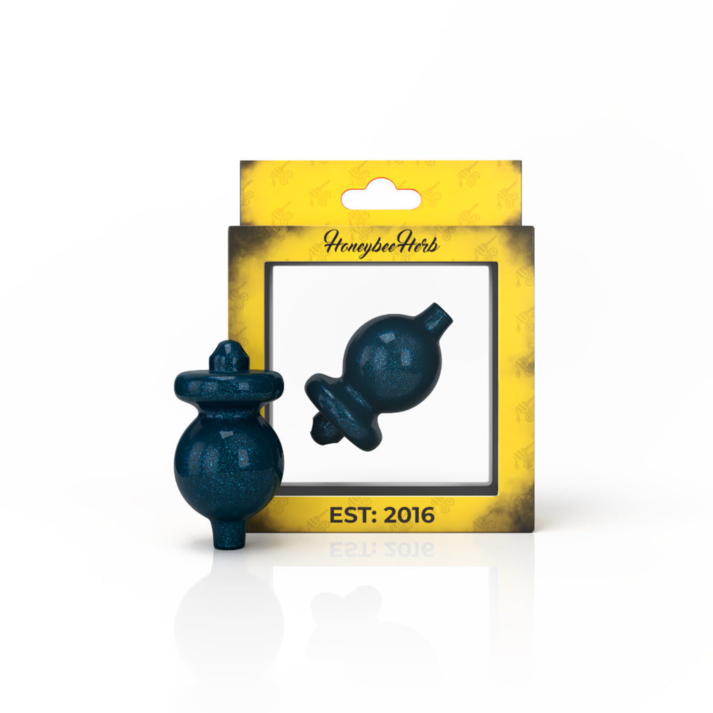 Lux Galaxy Green Dichro Glass Carb Cap With Yellow Package